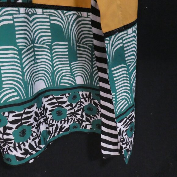 LULUSAR | xl - extra large | Vibrant Yellow and Green Patterned Kaftan - Picture 9 of 16